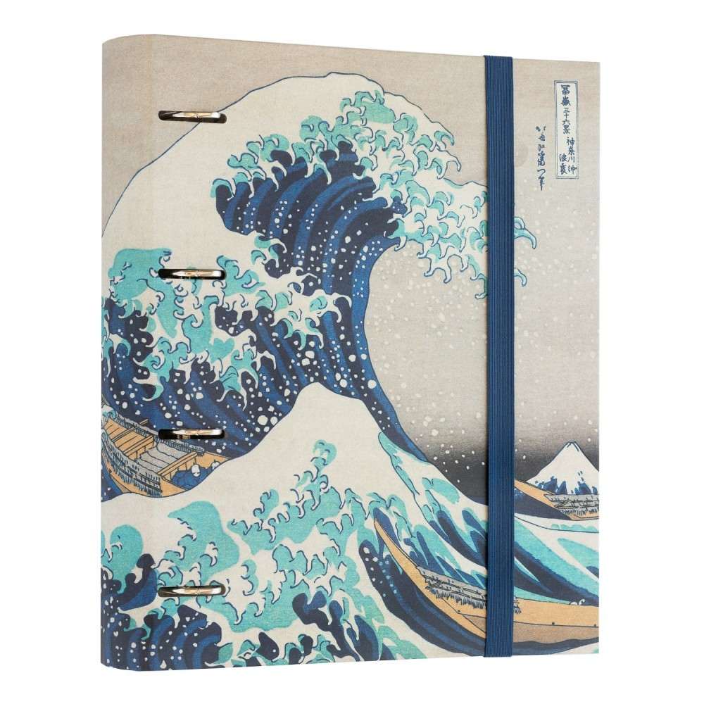 Grupo Erik Hokusai - The Great Wave Of Kanagawa Hokusai 4Ring Classeur à anneaux - Multicolore